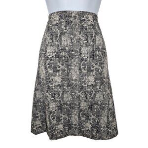 MM Lafleur The Noho Skirt Crackle Knee Length Stretch Knit Pencil Gray Womens 10